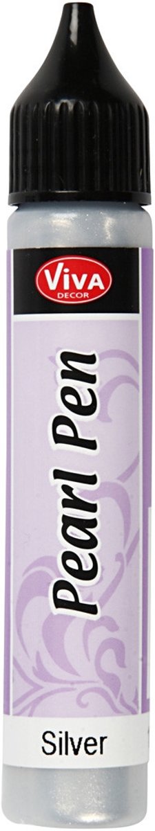 Parel Pen, zilver, 25ml [HOB-25201]